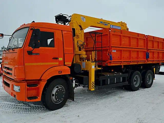 КАМАЗ 65115 самосвал с КМУ Soosan SCS 736 L2